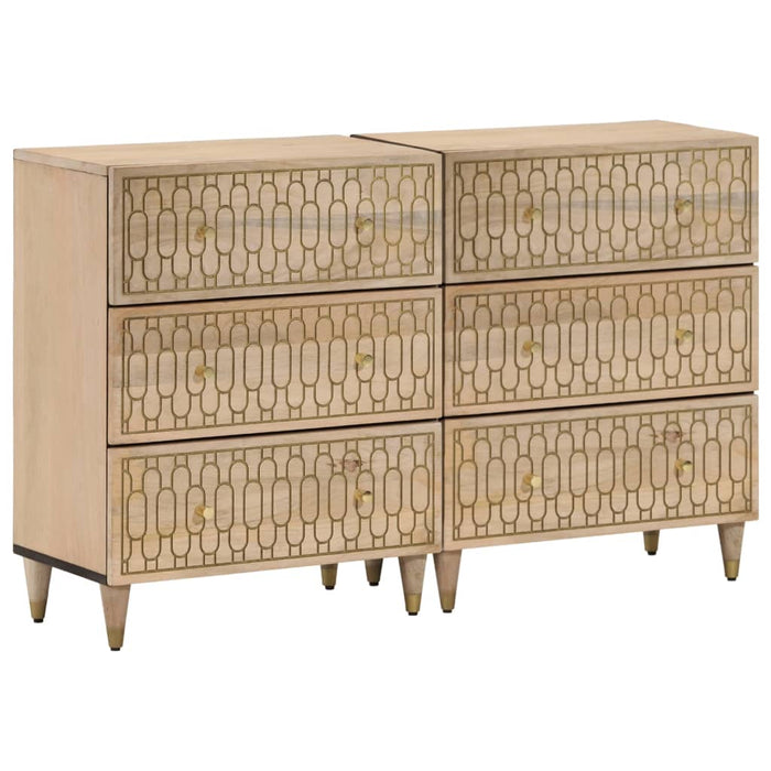 Dulapuri laterale, 2 buc., 60x33x75 cm, lemn masiv de mango WALTI