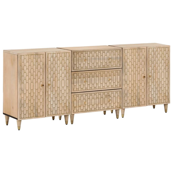 Dulapuri laterale, 3 buc., 60x33x75 cm, lemn masiv de mango - WALTI WALTI