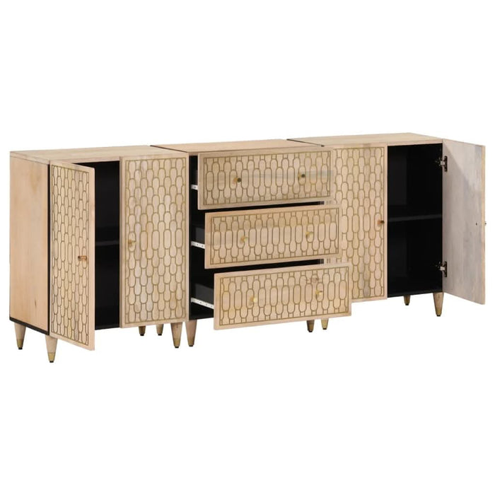 Dulapuri laterale, 3 buc., 60x33x75 cm, lemn masiv de mango - WALTI WALTI