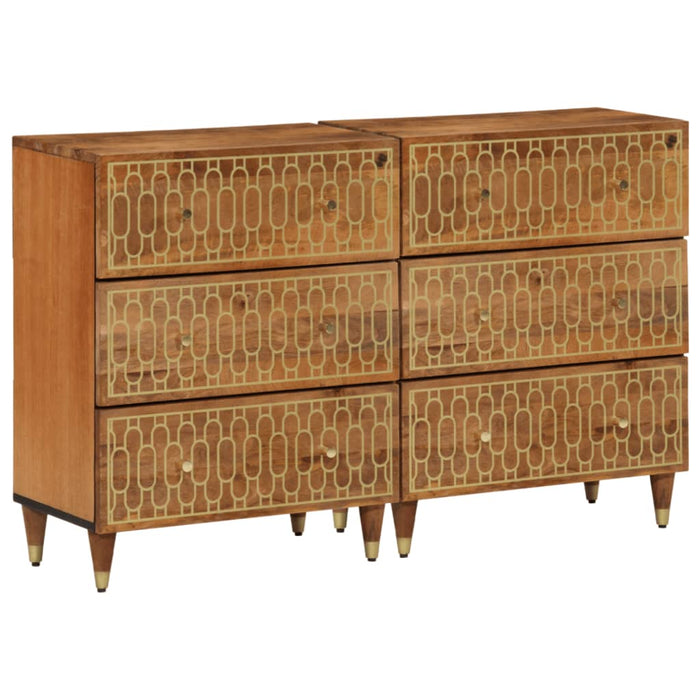 Dulapuri laterale, 2 buc., 60x33x75 cm, lemn masiv de mango WALTI