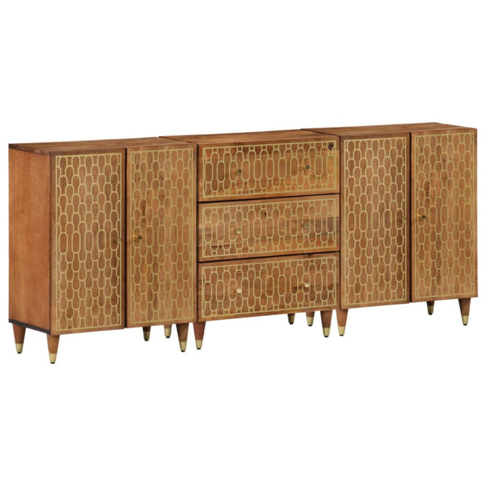 Dulapuri laterale, 3 buc., 60x33x75 cm, lemn masiv de mango WALTI