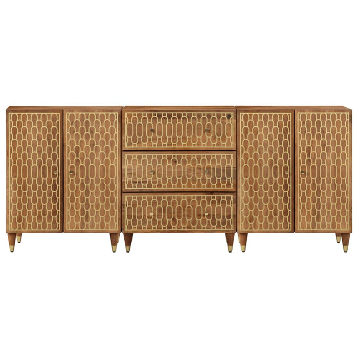 Dulapuri laterale, 3 buc., 60x33x75 cm, lemn masiv de mango WALTI