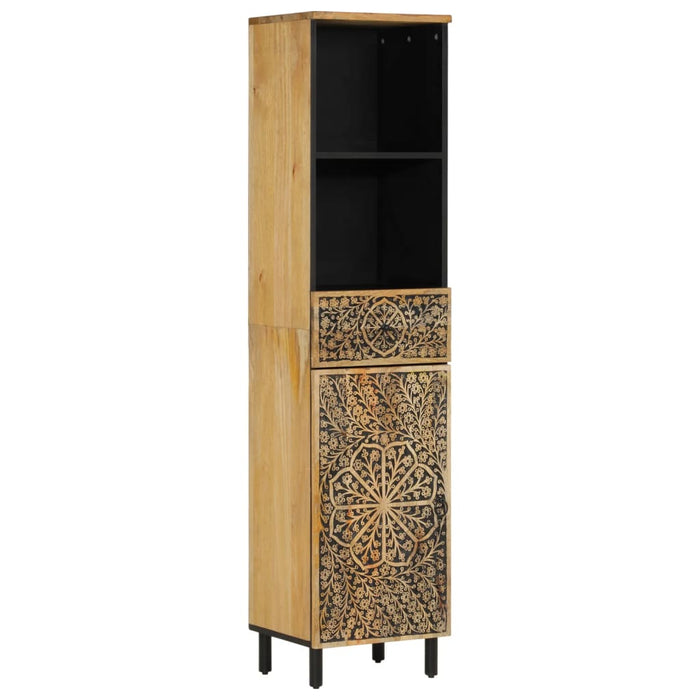 Set mobilier de baie, 3 piese, lemn masiv de mango WALTI