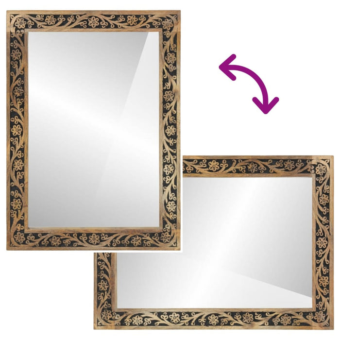 Set mobilier de baie, 3 piese, lemn masiv de mango WALTI