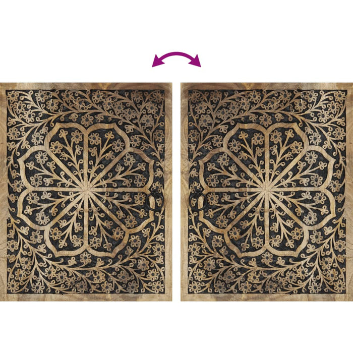 Set mobilier de baie, 4 piese, lemn masiv de mango WALTI