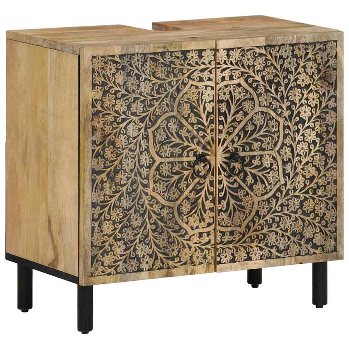 Set mobilier de baie, 5 piese, lemn masiv de mango WALTI
