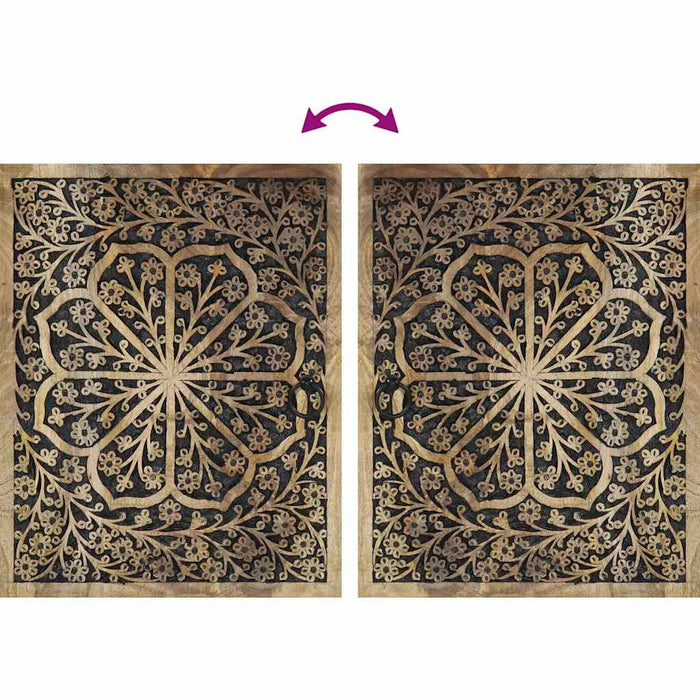 Set mobilier de baie, 5 piese, lemn masiv de mango WALTI