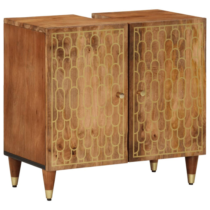 Set mobilier de baie, 3 piese, lemn masiv de mango WALTI