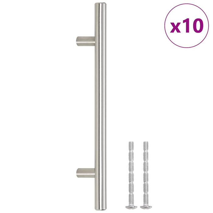 Mânere de dulap, 10 buc., argintiu, 160 mm, oțel inoxidabil - WALTI WALTI