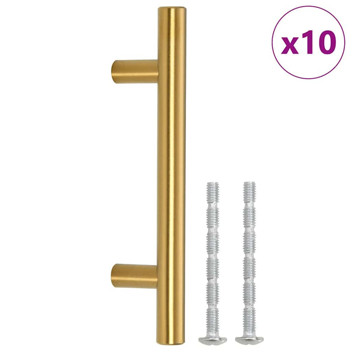 Mânere de dulap, 10 buc., auriu, 64 mm, oțel inoxidabil - WALTI WALTI