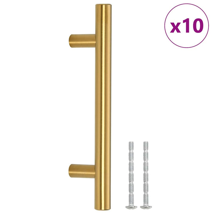 Mânere de dulap, 10 buc., auriu, 96 mm, oțel inoxidabil - WALTI WALTI