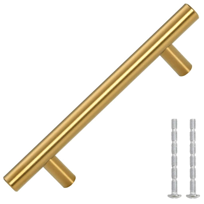 Mânere de dulap, 10 buc., auriu, 96 mm, oțel inoxidabil - WALTI WALTI
