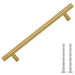 Mânere de dulap, 10 buc., auriu, 160 mm, oțel inoxidabil - WALTI WALTI