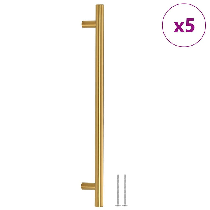 Mânere de dulap, 5 buc., auriu, 224 mm, oțel inoxidabil - WALTI WALTI