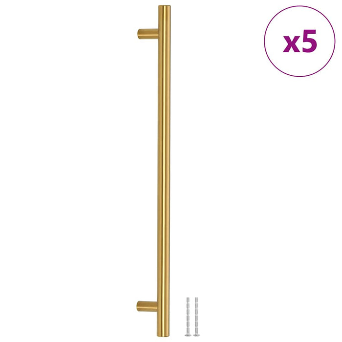 Mânere de dulap, 5 buc., auriu, 320 mm, oțel inoxidabil - WALTI WALTI