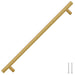 Mânere de dulap, 5 buc., auriu, 320 mm, oțel inoxidabil - WALTI WALTI