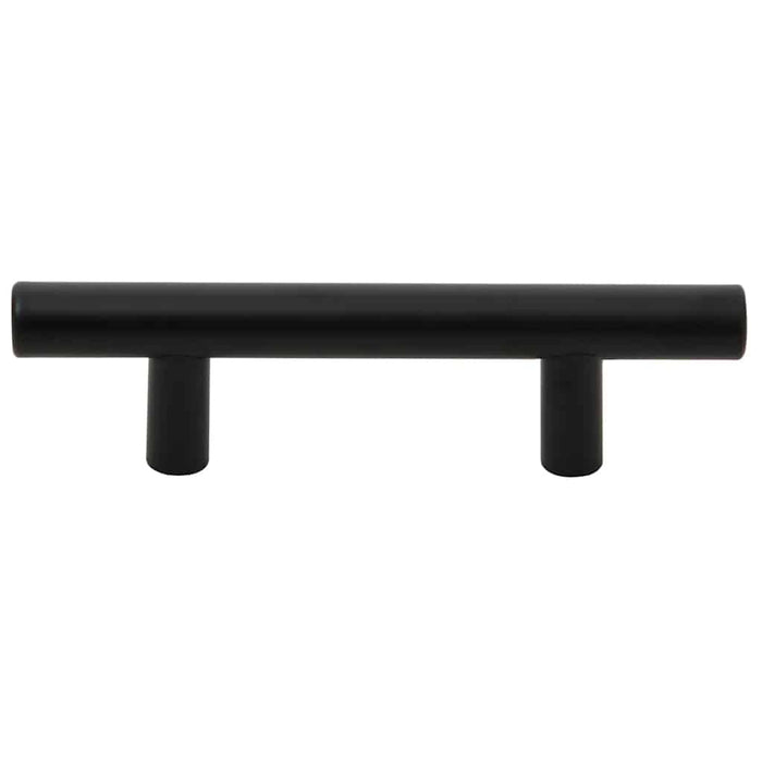 Mânere de dulap, 10 buc., negru, 64 mm, oțel inoxidabil WALTI