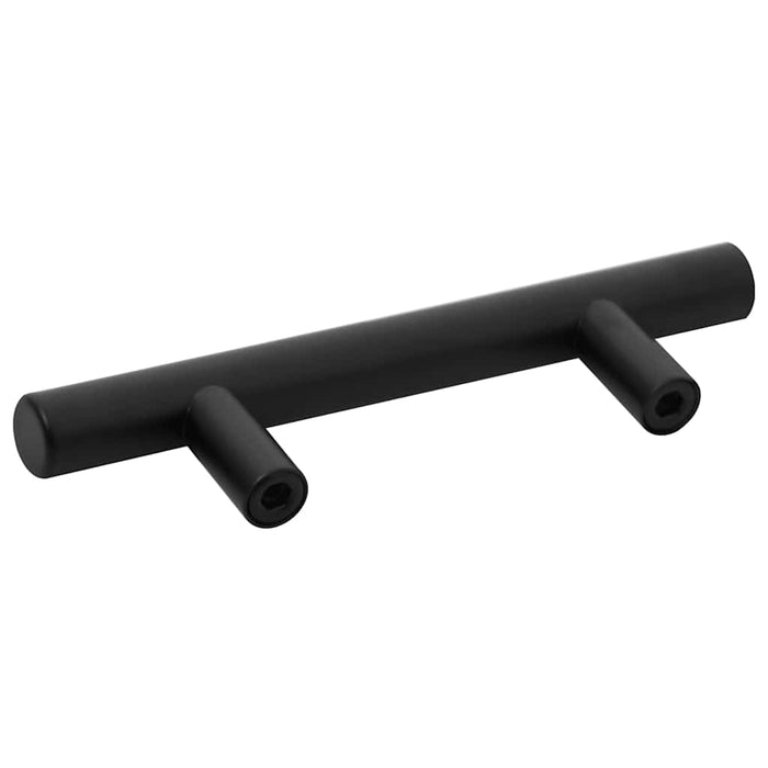 Mânere de dulap, 10 buc., negru, 64 mm, oțel inoxidabil WALTI
