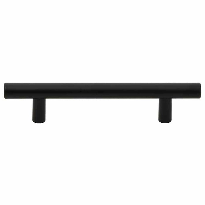 Mânere de dulap, 10 buc., negru, 96 mm, oțel inoxidabil WALTI