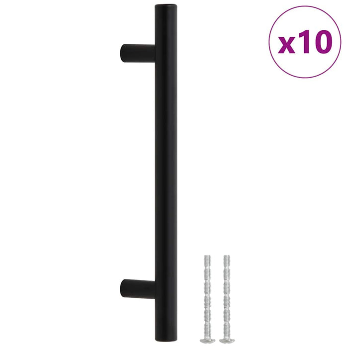 Mânere de dulap, 10 buc., negru, 128 mm, oțel inoxidabil - WALTI WALTI