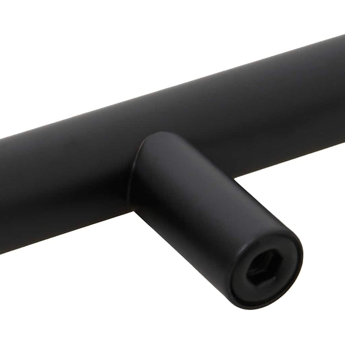 Mânere de dulap, 10 buc., negru, 160 mm, oțel inoxidabil WALTI