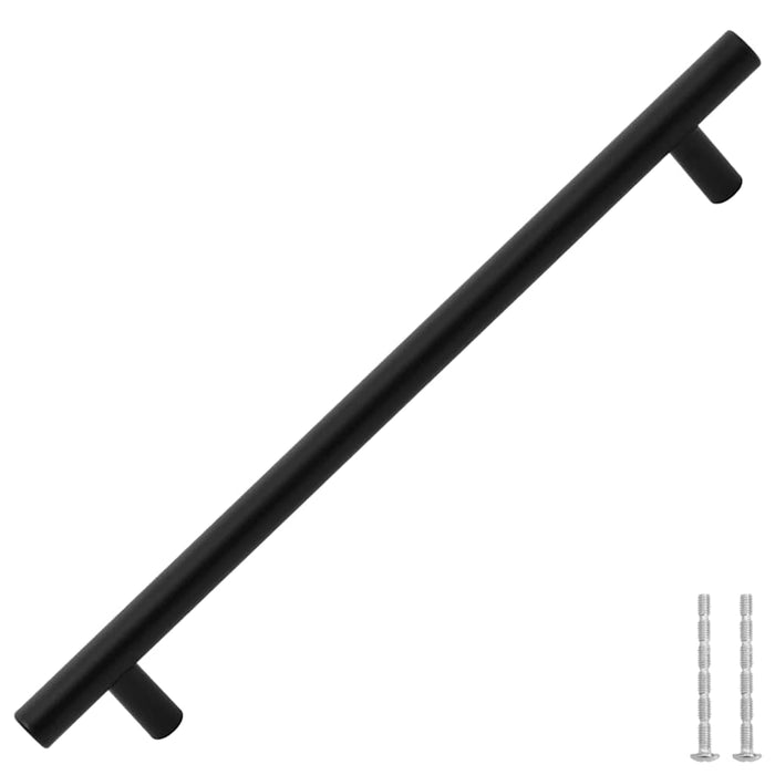 Mânere de dulap, 5 buc., negru, 192 mm, oțel inoxidabil - WALTI WALTI