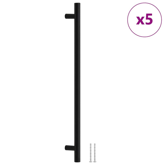 Mânere de dulap, 5 buc., negru, 320 mm, oțel inoxidabil - WALTI WALTI