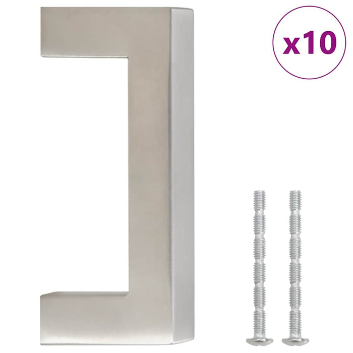 Mânere de dulap, 10 buc., argintiu, 64 mm, oțel inoxidabil - WALTI WALTI