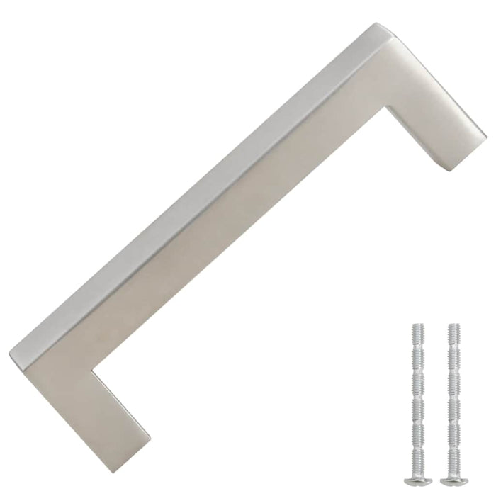 Mânere de dulap, 10 buc., argintiu, 96 mm, oțel inoxidabil - WALTI WALTI