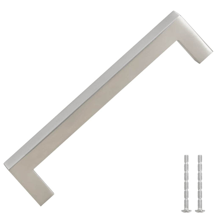 Mânere de dulap, 10 buc., argintiu, 128 mm, oțel inoxidabil WALTI