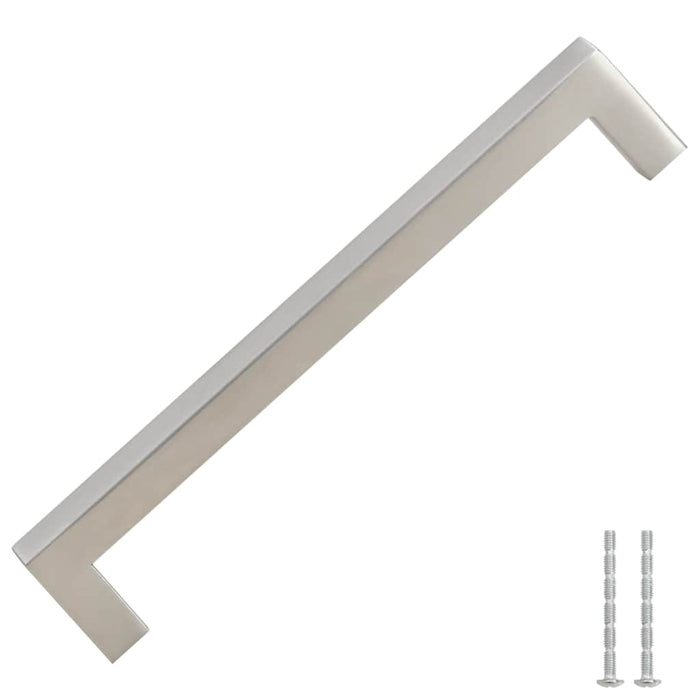 Mânere de dulap, 10 buc., argintiu, 160 mm, oțel inoxidabil WALTI