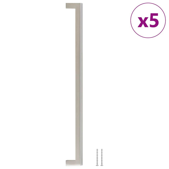 Mânere de dulap, 5 buc., argintiu, 320 mm, oțel inoxidabil - WALTI WALTI