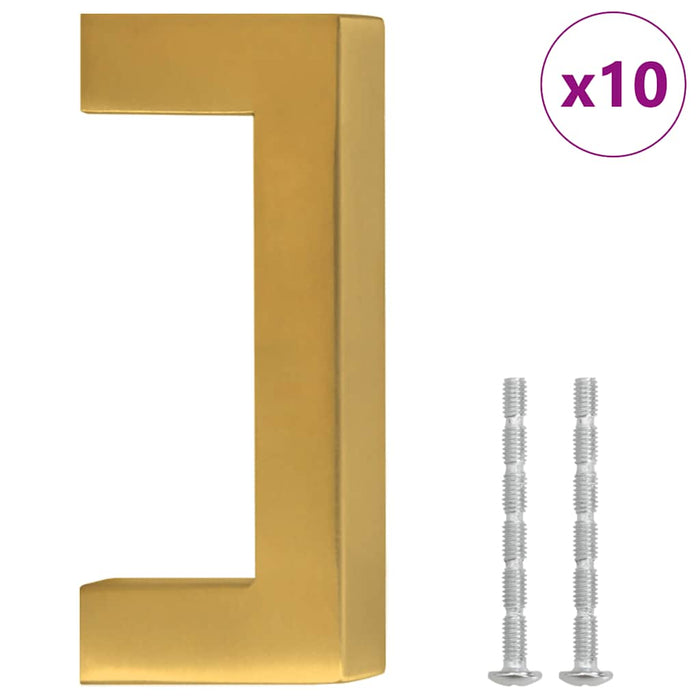 Mânere de dulap, 10 buc., auriu, 64 mm, oțel inoxidabil - WALTI WALTI