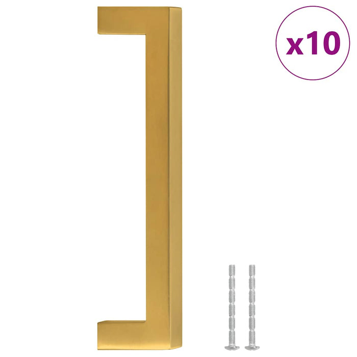 Mânere de dulap, 10 buc., auriu, 128 mm, oțel inoxidabil - WALTI WALTI