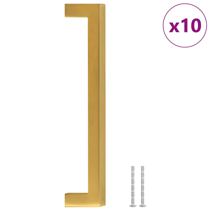 Mânere de dulap, 10 buc., auriu, 160 mm, oțel inoxidabil - WALTI WALTI