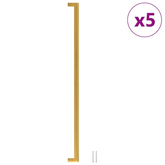 Mânere de dulap, 5 buc., auriu, 480 mm, oțel inoxidabil - WALTI WALTI