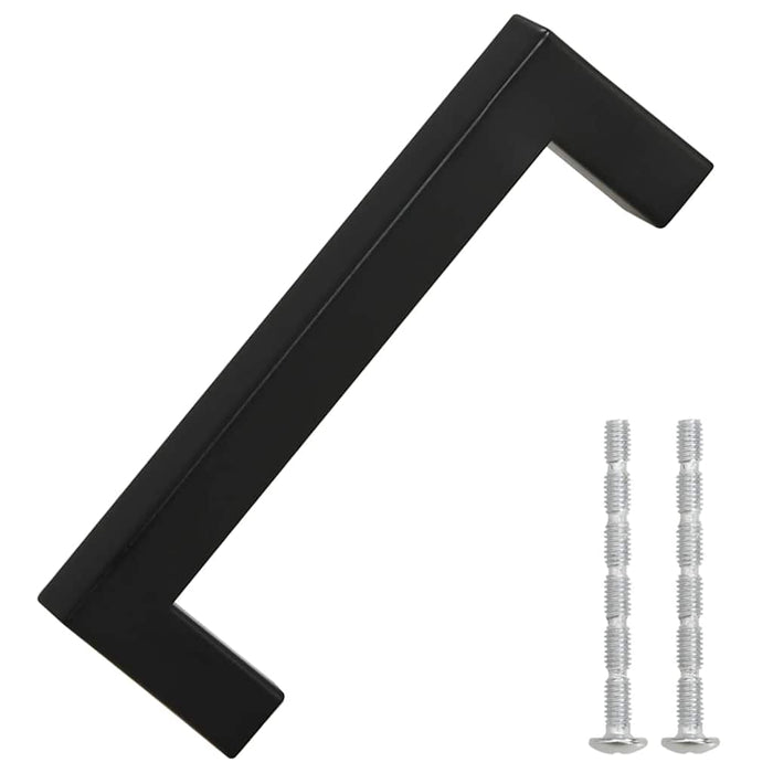 Mânere de dulap, 10 buc., negru, 96 mm, oțel inoxidabil - WALTI WALTI