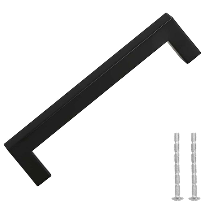 Mânere de dulap, 10 buc., negru, 128 mm, oțel inoxidabil - WALTI WALTI