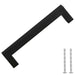 Mânere de dulap, 10 buc., negru, 128 mm, oțel inoxidabil - WALTI WALTI