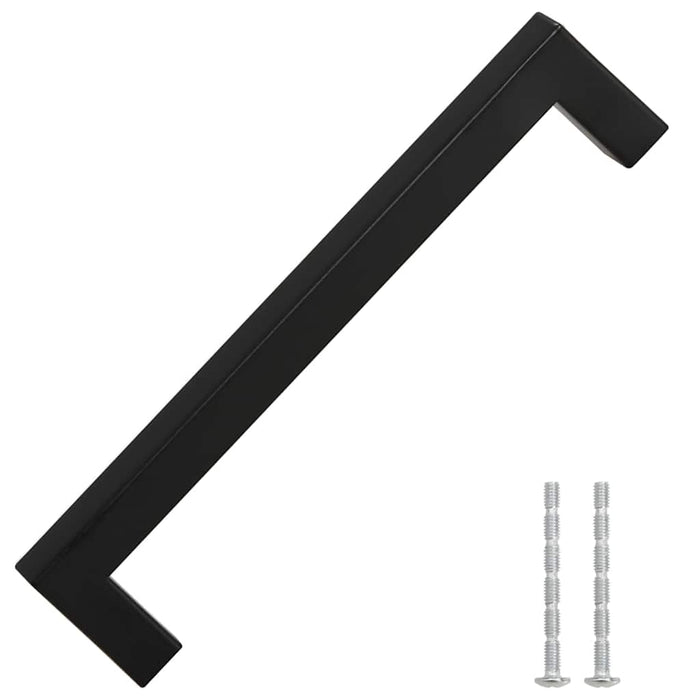 Mânere de dulap, 10 buc., negru, 160 mm, oțel inoxidabil - WALTI WALTI