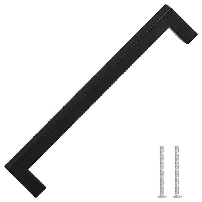 Mânere de dulap, 5 buc., negru, 192 mm, oțel inoxidabil - WALTI WALTI
