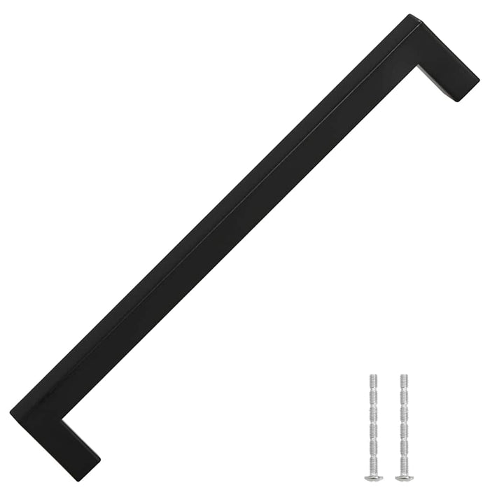 Mânere de dulap, 5 buc., negru, 224 mm, oțel inoxidabil - WALTI WALTI