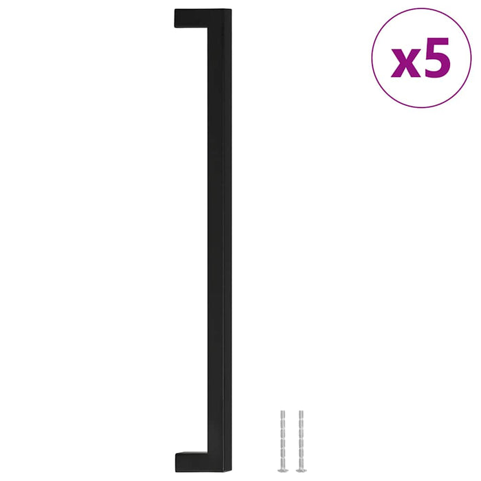 Mânere de dulap, 5 buc., negru, 320 mm, oțel inoxidabil - WALTI WALTI