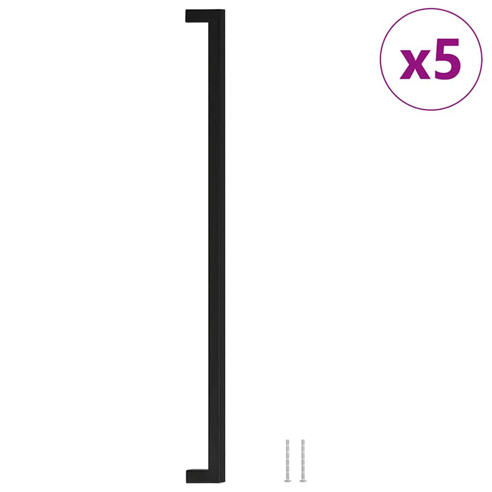 Mânere de dulap, 5 buc., negru, 480 mm, oțel inoxidabil - WALTI WALTI