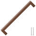 Mânere de dulap, 5 buc., bronz, 224 mm, oțel inoxidabil - WALTI WALTI