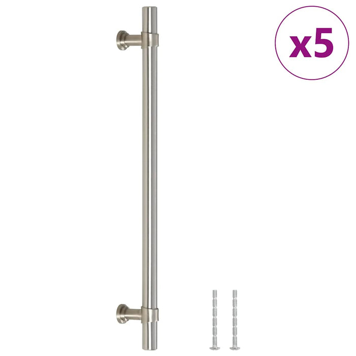 Mânere de dulap, 5 buc., argintiu, 192 mm, oțel inoxidabil - WALTI WALTI