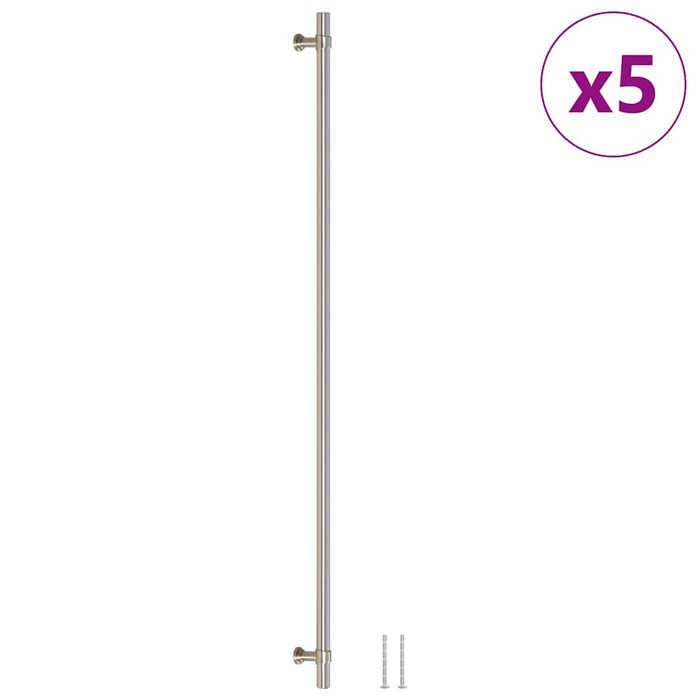 Mânere de dulap, 5 buc., argintiu, 480 mm, oțel inoxidabil - WALTI WALTI