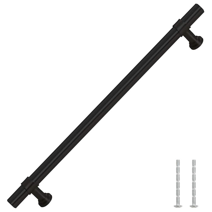 Mânere de dulap, 5 buc., negru, 192 mm, oțel inoxidabil - WALTI WALTI