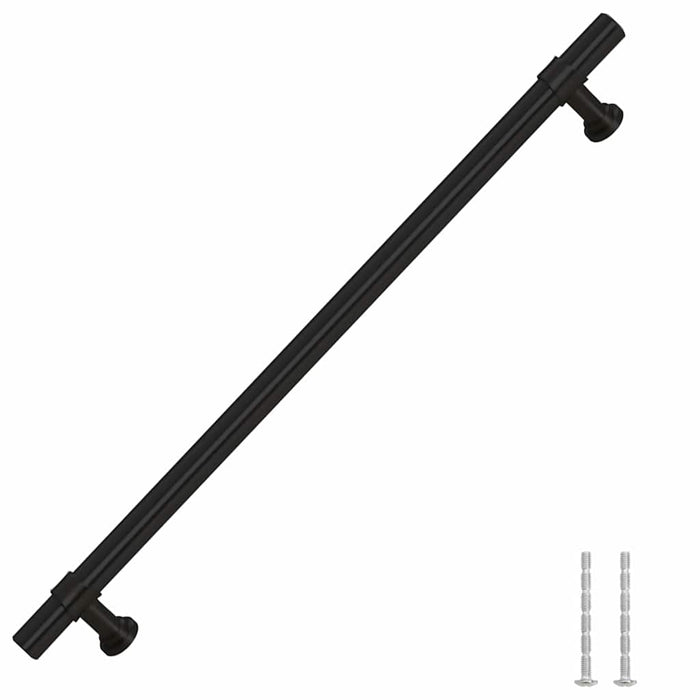 Mânere de dulap, 5 buc., negru, 224 mm, oțel inoxidabil - WALTI WALTI
