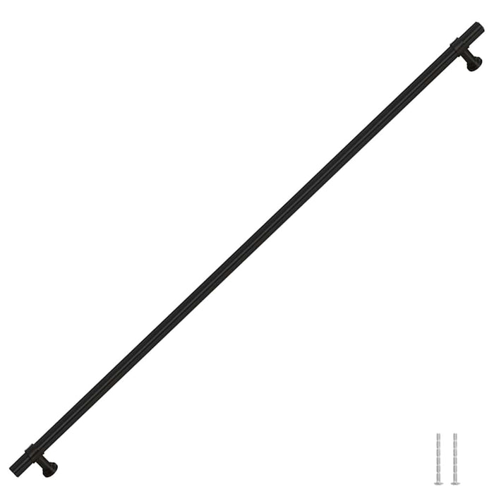 Mânere de dulap, 5 buc., negru, 480 mm, oțel inoxidabil - WALTI WALTI